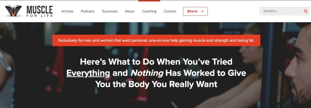 fitness sales page headline