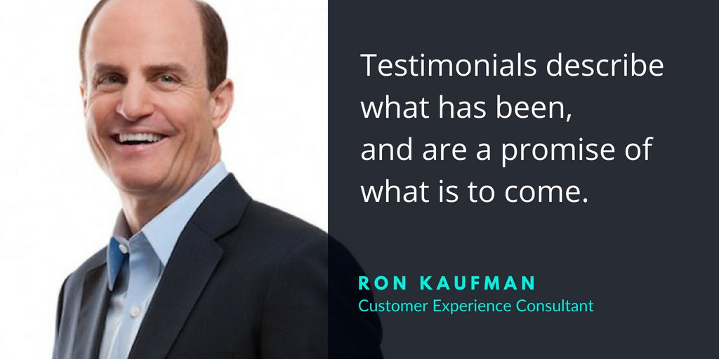 ron kaufman on the power of testimonials