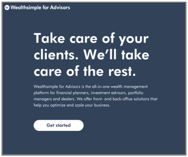 wealthsimple for financial advisors