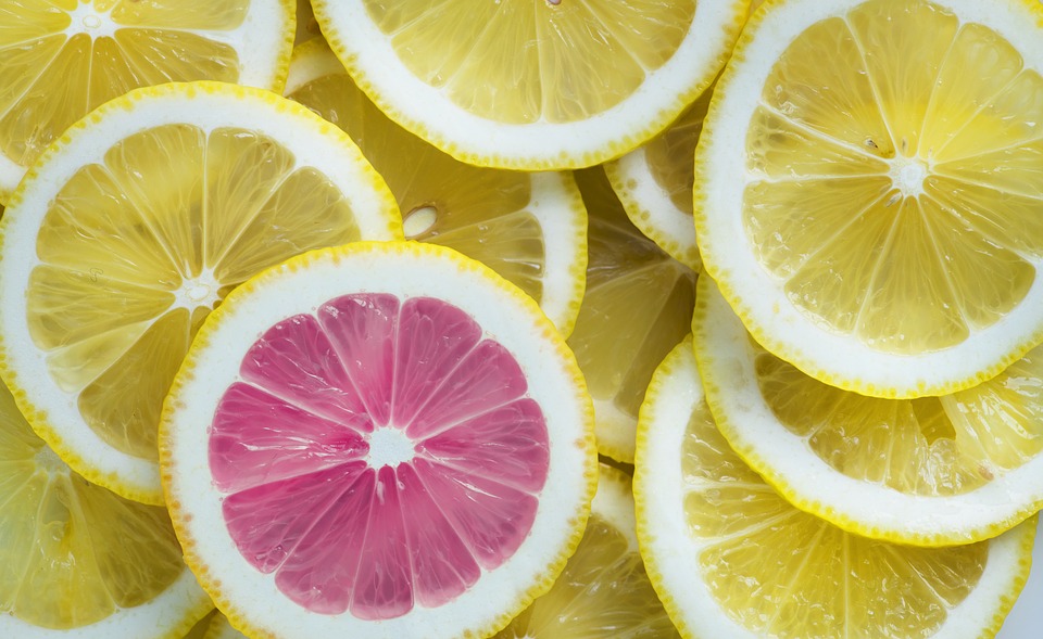 one different lemon slice representing originality