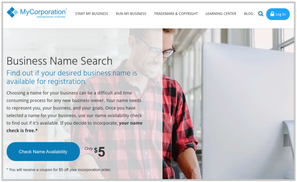 mycorporation business name search