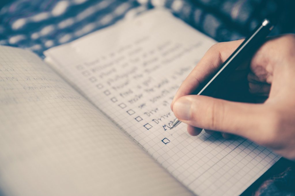 creating a checklist