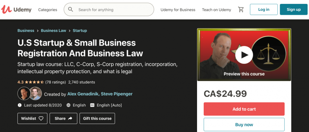 small business law course